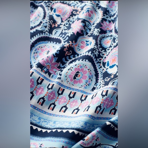 Talbots 8P Blue & Pink Paisley Maxi Dress - Picture 4 of 9